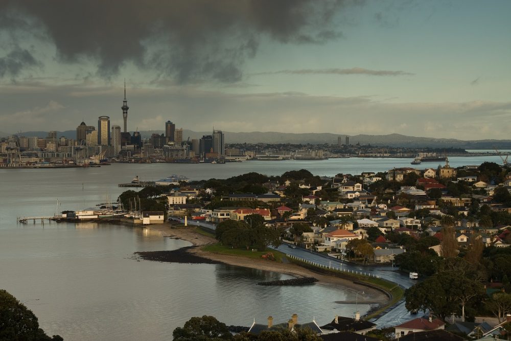 Auckland skyline across the harbour from Devonport